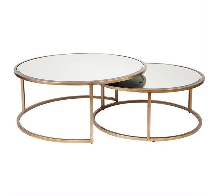 Someone’s in a Makro Coffee tables for home antique set of 2 mirrored