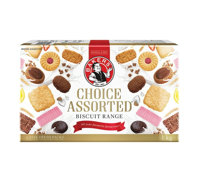 Bakers Biscuits Choice Assorted (1 x 1kg) Makro