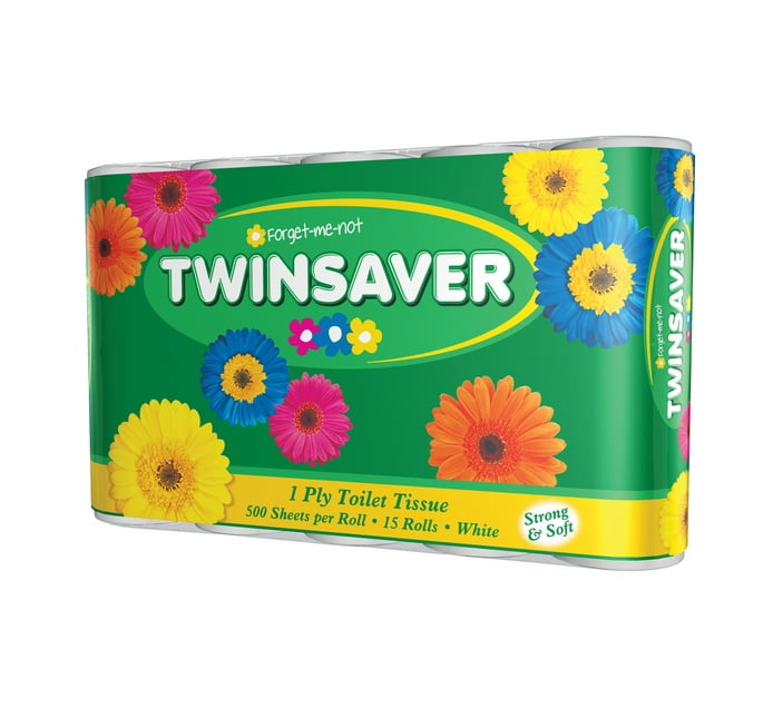 Someone’s in a Makro Twinsaver 1 Ply Toilet Paper White (15's) Mood