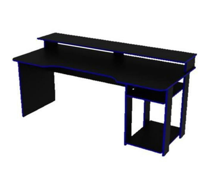 Someone’s in a Makro Gaming Desk Black/Blue with Monitor stand Mood