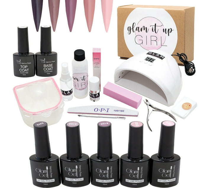 glam it up girl UV Gel Nail Polish Starter Colour Kit Glam Gel Hema