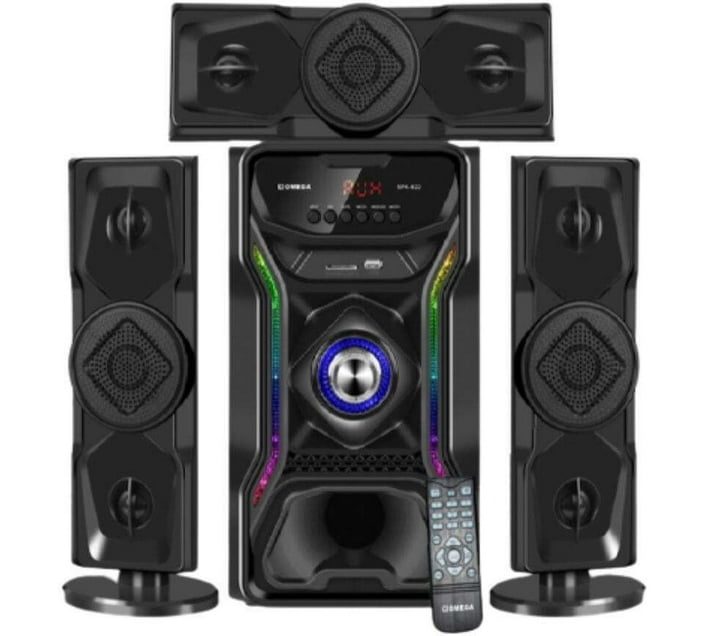 Omega Wireless Home Audio Speaker 3.1 (Black, Google) Makro