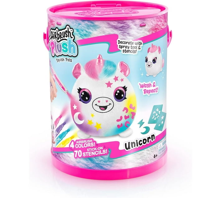 PRIMA TOYS AIRBRUSH PLUSH IN PAINT CAN 1PK Prints, Stamps & Painting