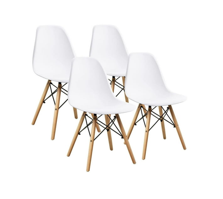 Someone’s in a Makro Modern Dining Chair Set, Shell Chair with Wood