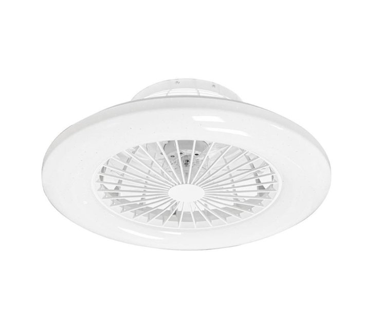 Modern Space Saver LED Ceiling Fan With Remote White Makro