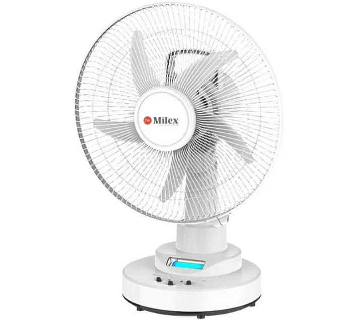 Breeze Rechargable desk fan A+ 2 mm 3 Blade Pedestal Fan (Black, Pack