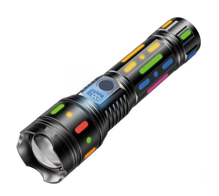 50000M Long Range Multifunctional Telescopic Zoom Flashlight Makro