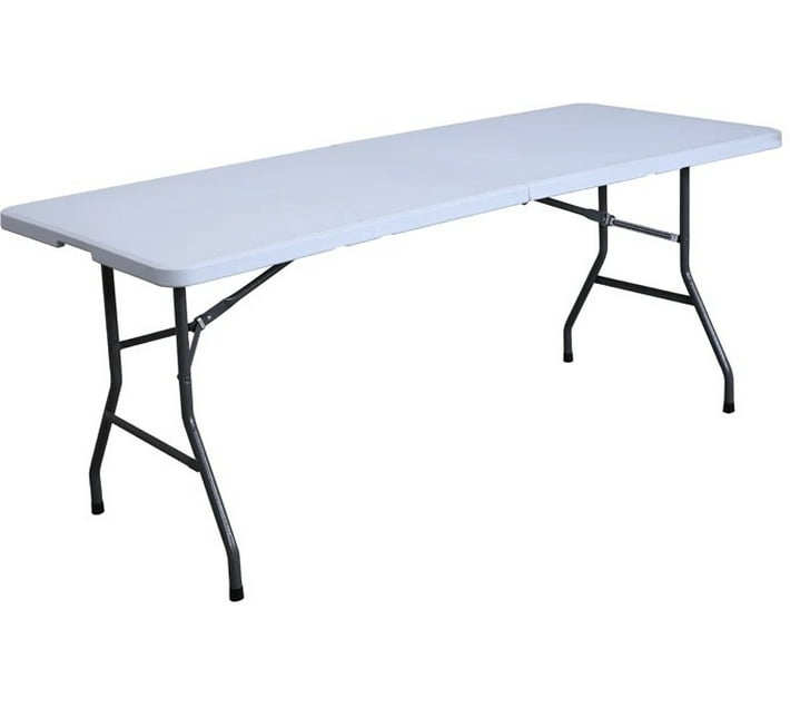 PNM Stores 180CM Plastic Folding Table (Finish Colour White, Pre