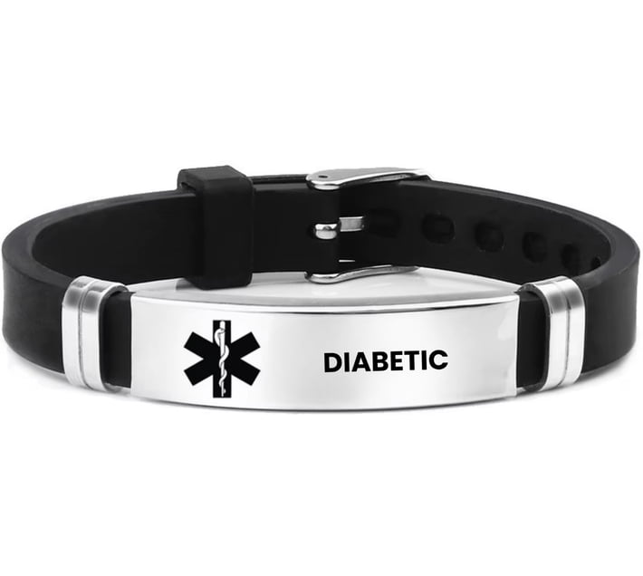 Buy FEDCARE Medical Alert Diabetic Stainless Steel Bracelet () in Bulk ...