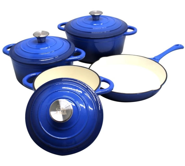 Buy Cast Iron Pots MM101 Non-Stick Coated Cast Iron Cookware Set Non ...
