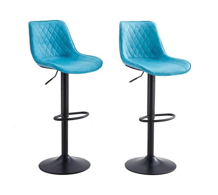 Someone’s in a Makro Vibrant Bar Stool Kitchen Chair Set of 2 Blue Mood