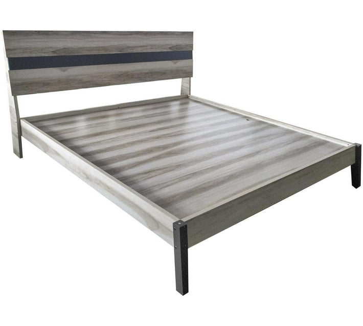 Linx Queen Bed (Finish Colour Grey, Delivery Condition DIY(DoIt