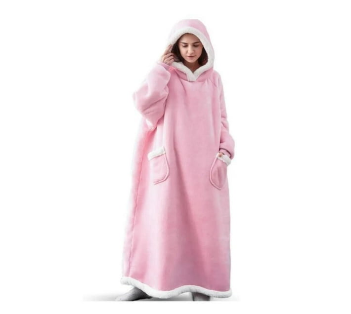 Someone s in a Makro Extra Long Huggle Hoodie Unisex PINK Mood