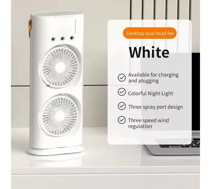 DH Stores 6445 A 500 mm 2 Blade Table Fan (White, Pack of 1) Makro