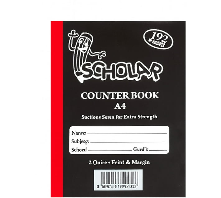 Counter Notebook Buy scholar A4 2QUIRE COUNTER BOOK A4 Notebook FEINT AND MARGIN (BLACK ...