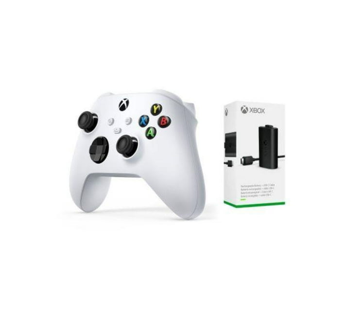 Xbox Wireless Controller Robot White + Charging Kit (XBS) Makro