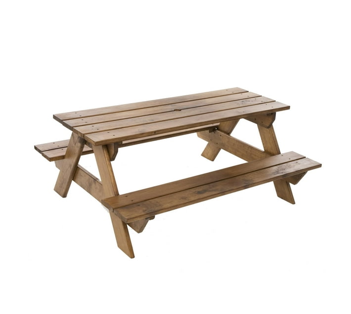 Just for Kids Kids 6 Seater Picnic/Outdoor Table Varnished Makro