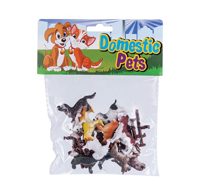 Animal Play Sets Children`s Toys Domestic Pets 12 Piece 8 Pack