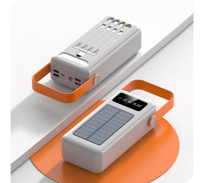 40000mAh Portable Solar Power Bank 5 Ports External Battery Charger