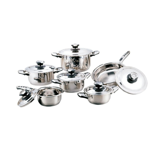 Tissolli 12-Piece Stainless Steel Cookware Set | Makro