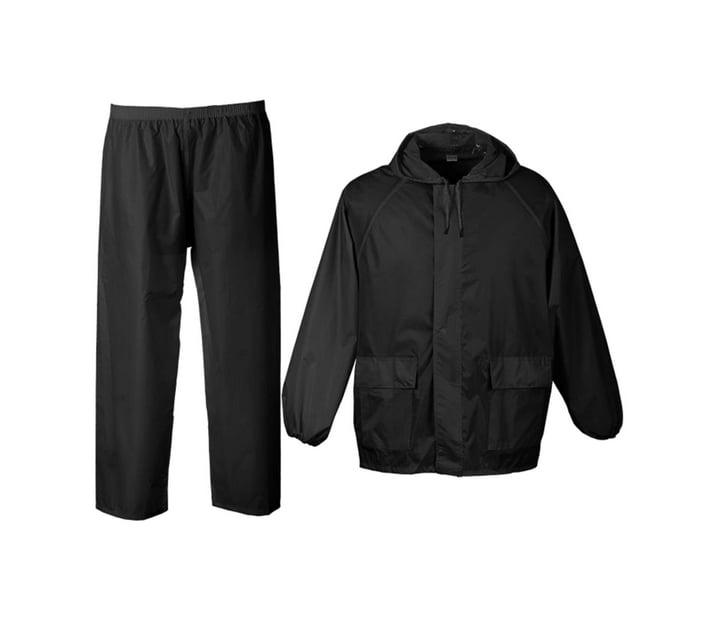 Dromex Rubberised Black Rain Suit (M) | Makro