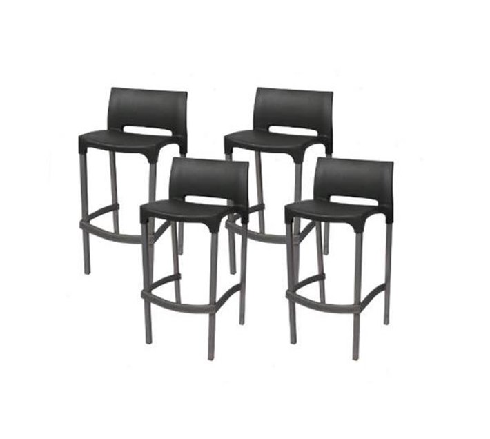 4 Pack Grey Donny Bar Chairs Makro