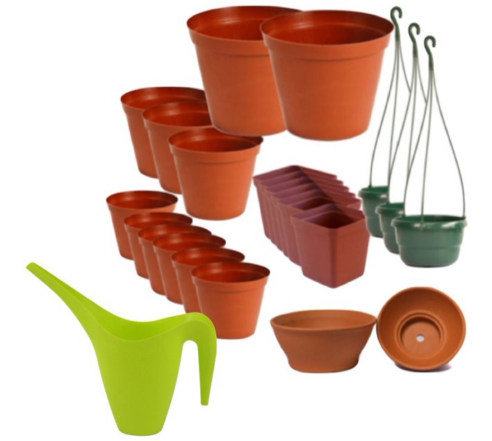The Good Sport Garden Pot Plant Set of 22 With Watering Can 1.8L Garden