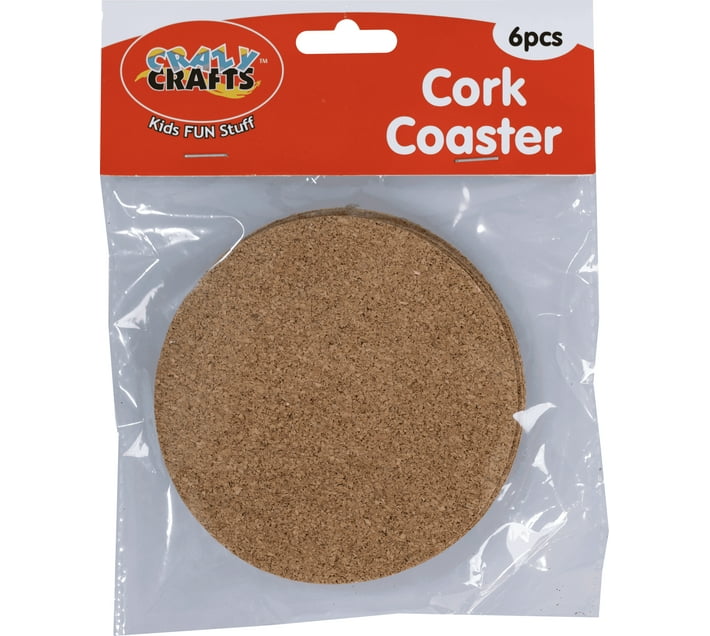 CRAZY CRAFTS Round Reversible Cork Coaster Set (Pack of 1) Makro