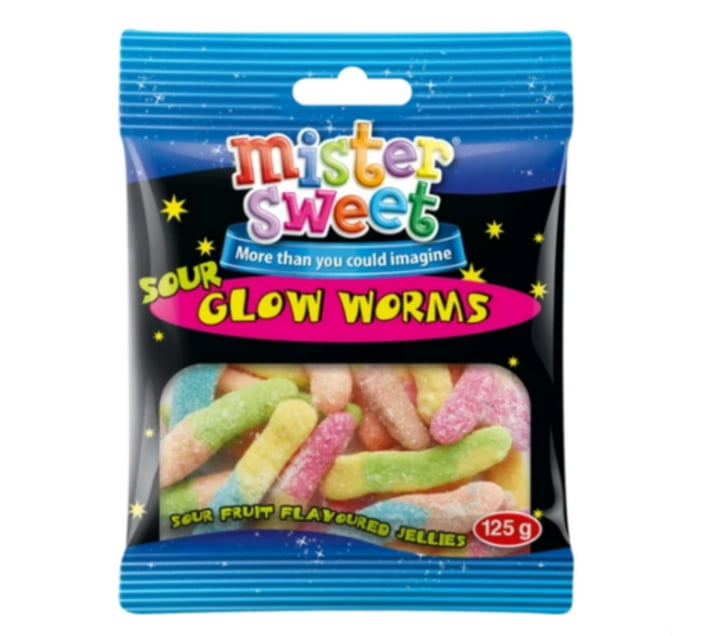 Someone’s in a Makro Sour Glow Worms 125g - 30 Pack Mood