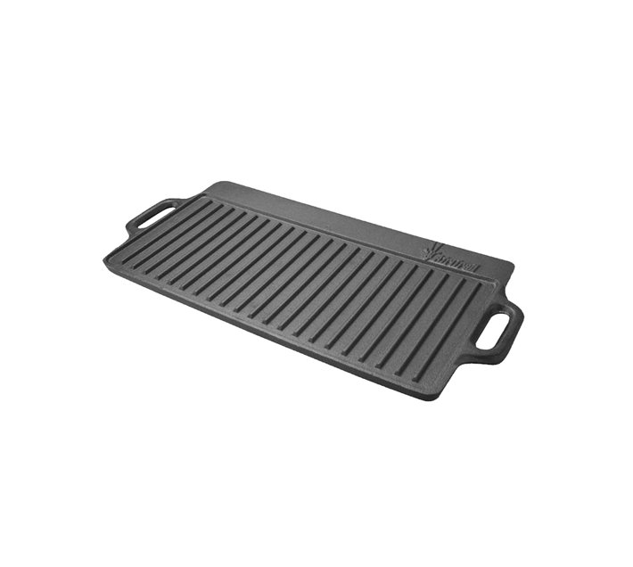 AfriTrail Cast Iron Dual BBQ Griddle Pan Makro