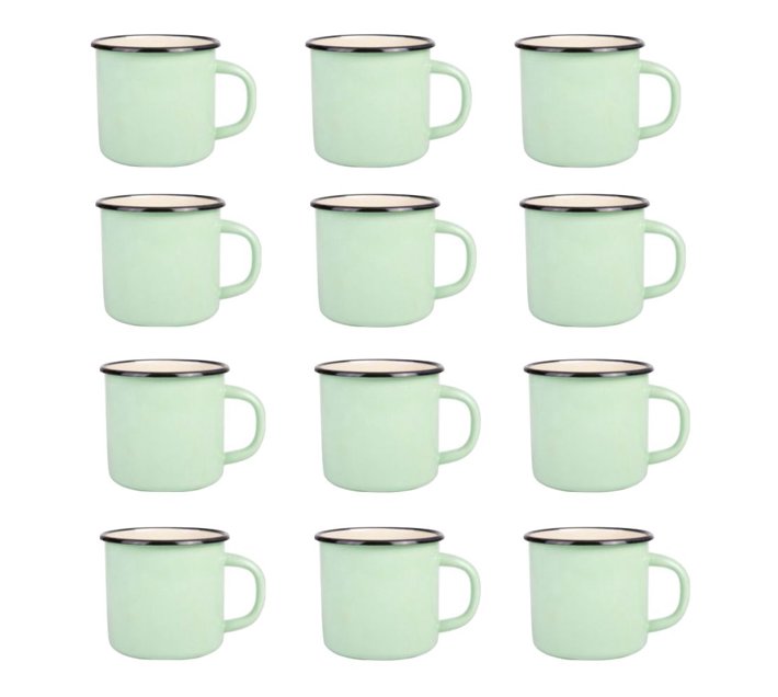 Someone’s in a Makro Home Camping Enamel Mug Set of 12 Value Pack