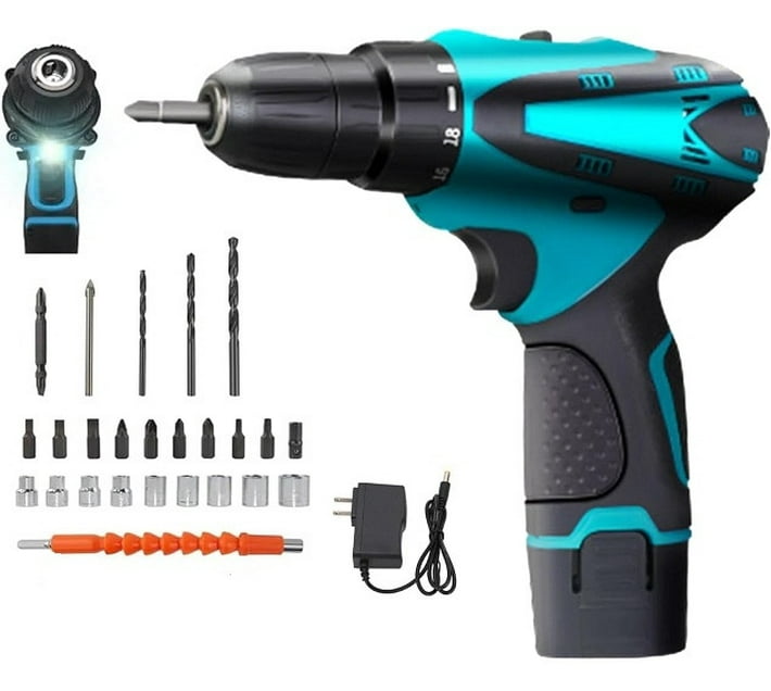 Cordless 12V Lithium Battery Eletric Drill Set Auger Drill