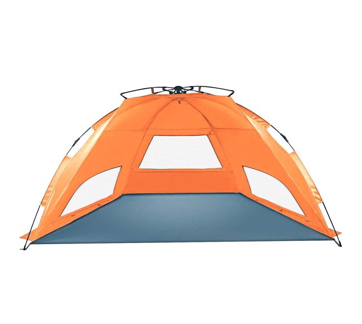Someone’s in a Makro Campsberg Instant Half Dome Beach Tent Orange Mood