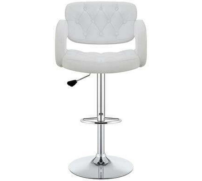 GOF Furniture Metal Bar Stool (Finish Colour White, Preassembled