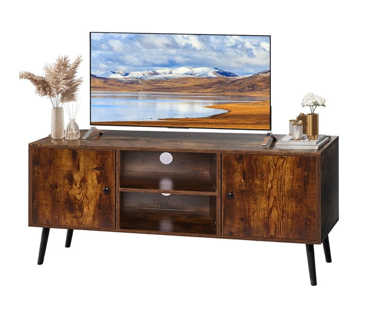 Someone’s in a Makro TV Stand Media Console with Cable Management Hole Mood