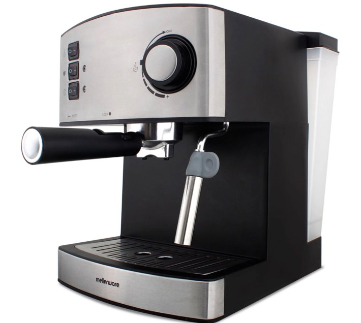 Mellerware Trento Espresso Coffee Machine 10 Cup Coffee Maker (Black