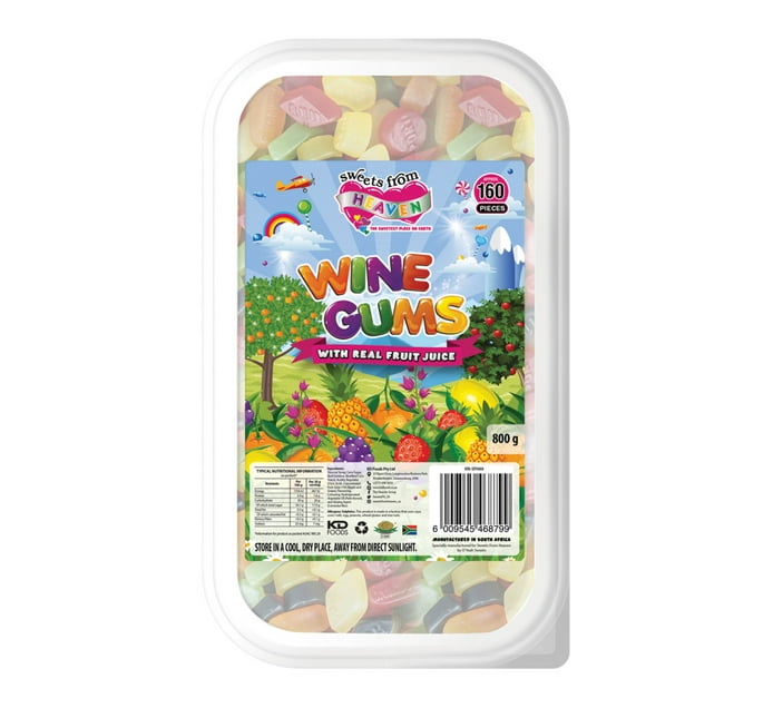 Someone’s in a Makro Sweets From Heaven Gums or Jellies Tub Wine Gums