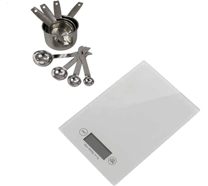 LMA 5kg Glass Top & Measuring Spoons Digital Counter or Table Top