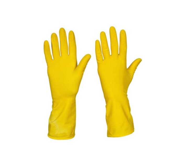 Rubber Household Cleaning Gloves Set Yellow L Makro