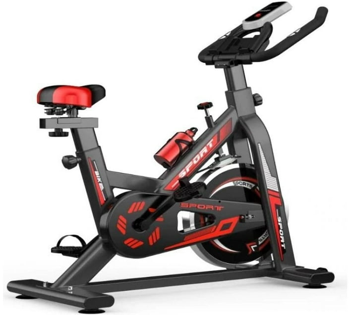 Ultra quiet Indoor Sports Exercise Spinning Fitness Bicycle Indoor Cycles Cardio Exercise Bike Black Red Makro
