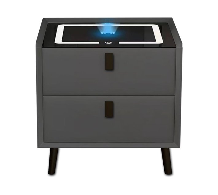 Someone’s in a Makro Modern Intelligent Bedside Table Gray Black K291 Mood
