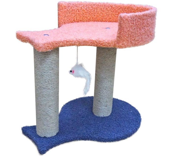 The Good Sport Pet Cat Scratch Post Perch Tree Play Toy Plastic Ball