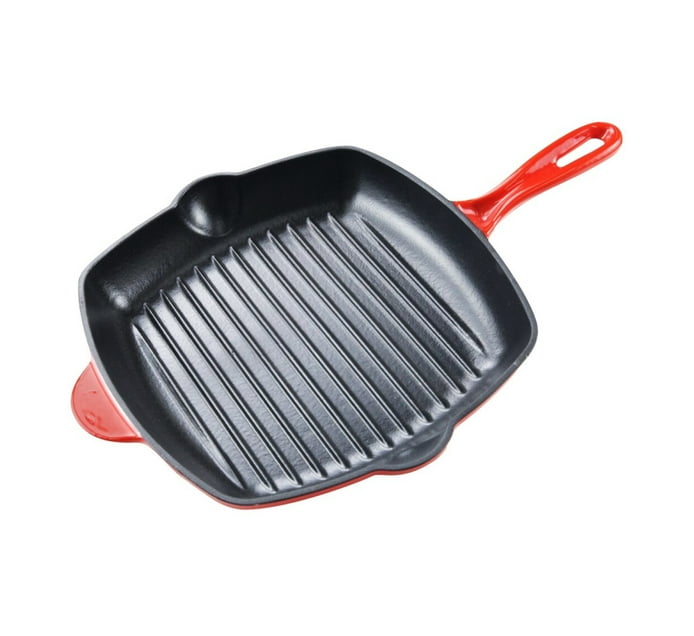 Aqua 43cm Cast Iron Grill Pan Square Makro