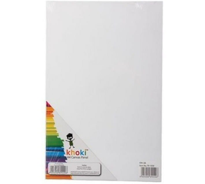 Khoki Bulk Pack x 10 Art+Craft Paint Canvas Panel A4 (White) Makro