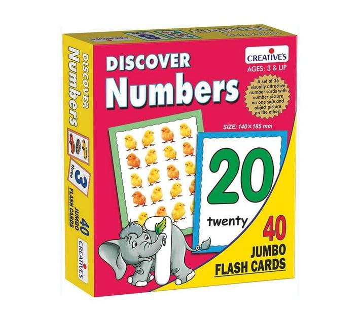 Creatives Discover Numbers Jumbo Flash Cards 36 Cards | Makro