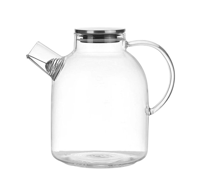 1.5L Glass Kettle With Stainless Steel Lid Makro