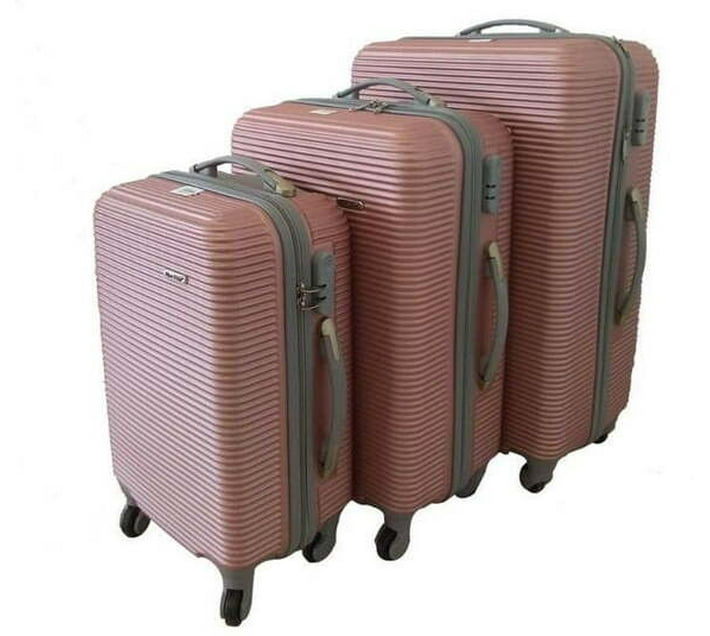 Sastro Luggage Set Checkin Suitcase 4 Wheels 27 inch (Pink) Makro