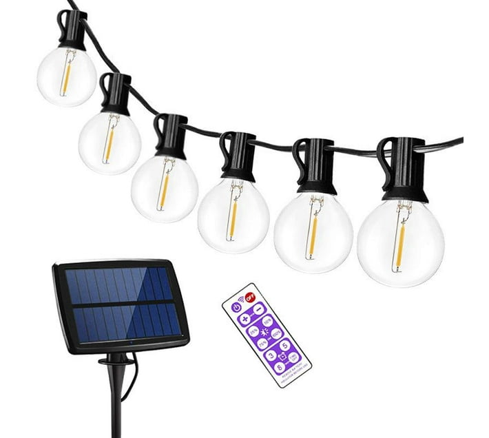 1.5W 12 LED Solar String Bulb Lights G40 Makro