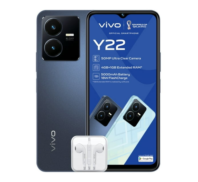 Vivo 64GB Y22 4G Dual Sim Starlite Blue | Makro