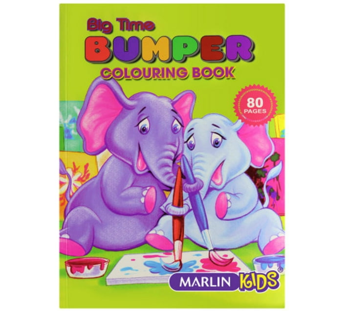 Marlin Big time Bumper Colouring Book 80 Pages Stickers & Scrapbooks